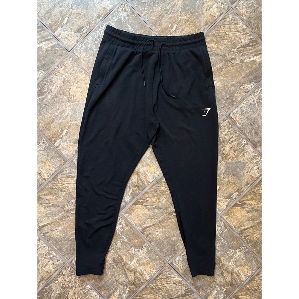 Gymshark Joggers Men XL Black Tapered Athletic Sweatpants GMBT4252